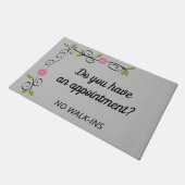 アポイントメントはおもしろいパーソナライズされた ドアマット (アングル)