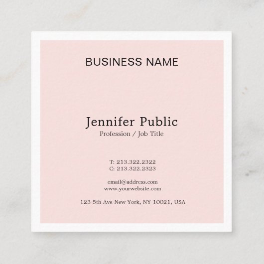 アポイントメントアラームトレンディーエレガントデザインプレーン 予約カード (裏面)