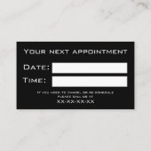 アポイントメントアラーム 名刺 (裏面)