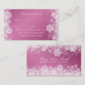 アポイントメントカードきらめくナイトピンク 予約カード (正面/裏面)