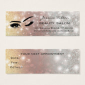 アポイントメントカードのエレガントキラキラしたウィンクのまつ毛 (正面&裏面)