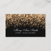 アポイントメントカードの金ゴールドの落下星 予約カード (裏面)