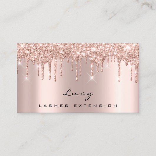 アポイントメントカードまばたきグリッタードリップスパークメイクアップ 予約カード (正面)