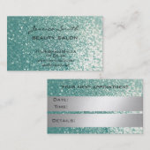 アポイントメントカードエレガントのシックフェイクな輝き 予約カード (正面/裏面)