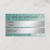 アポイントメントカードエレガントのシックフェイクな輝き 予約カード (裏面)