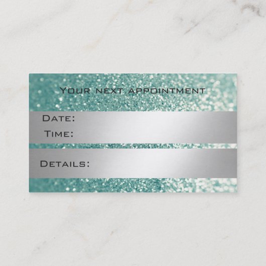 アポイントメントカードエレガントのシックフェイクな輝き 予約カード (裏面)