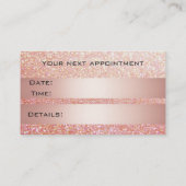 アポイントメントカードエレガントシックバラ金ゴールドの輝き 予約カード (裏面)