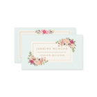 アポイントメントカードエレガントパステルウォーターカラーフローラ