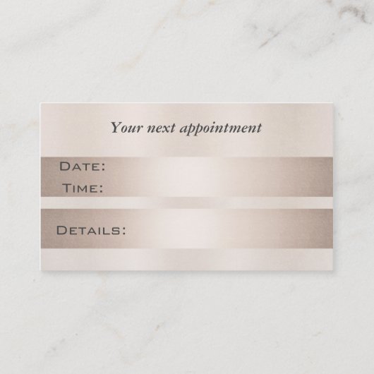 アポイントメントカードエレガント光沢のある明るいハサミ 予約カード (裏面)