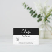 アポイントメントカードサロンとスパ 名刺 (スタンド正面)