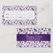 アポイントメントカードサロンフローラ紫 予約カード (正面/裏面)