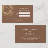 アポイントメントカードトリマー茶色紙ポースタンプ 名刺 (正面/裏面)