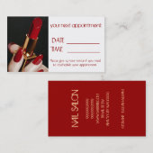 アポイントメントカードネイルサロン化粧アーティスト 予約カード (正面/裏面)