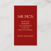 アポイントメントカードネイルサロン化粧アーティスト 予約カード (裏面)