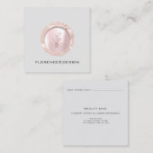 アポイントメントカードバラまつ毛ロゴソーシャルスクエア コーリングカード (正面/裏面)