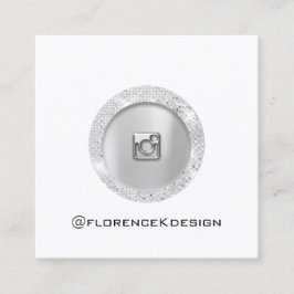 アポイントメントカードバラホワイトロゴソーシャルスクエア コーリングカード