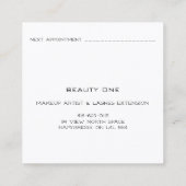 アポイントメントカードバラホワイトロゴソーシャルスクエア コーリングカード (裏面)