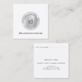 アポイントメントカードバラホワイトロゴソーシャルスクエア コーリングカード (正面/裏面)