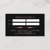 アポイントメントカードバラ金ゴールドマーブルメイクアップアーティスト 予約カード (裏面)