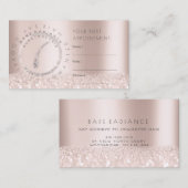 アポイントメントカードバラ電解グリッターロゴ1 予約カード (正面/裏面)