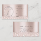 アポイントメントカードバラ電解グリッターロゴ2 予約カード (正面/裏面)