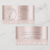 アポイントメントカードバラ電解グリッターロゴ 予約カード (正面/裏面)