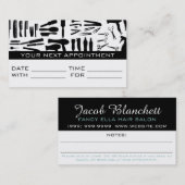 アポイントメントカードヘアサロン理容師ショップスタイリスト 予約カード (正面/裏面)