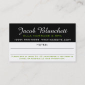 アポイントメントカードマッサージスパサロン 予約カード (裏面)