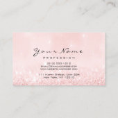 アポイントメントカードメイクアップアーティストグレーピンクまばたき 予約カード (裏面)