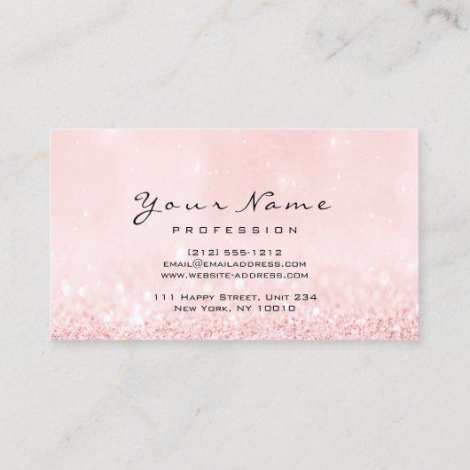 アポイントメントカードメイクアップアーティストグレーピンクまばたき 予約カード (裏面)