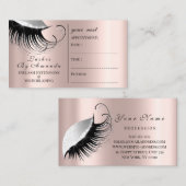 アポイントメントカードメイクアップアーティストバララッシュグレー 予約カード (正面/裏面)