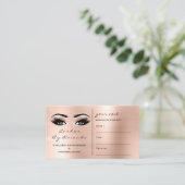 アポイントメントカードメイクアップアーティストピーチバララッシュズ 予約カード (スタンド正面)