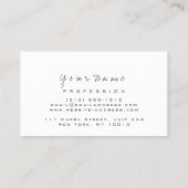 アポイントメントカードメイクアップアーティストブラックウィットラッシュ 予約カード (裏面)