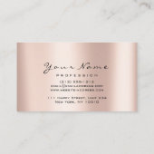 アポイントメントカードメイクアップアーティストブラックバラの点滅 予約カード (裏面)