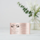 アポイントメントカードメイクアップアーティストブラックバラの点滅 予約カード (スタンド正面)