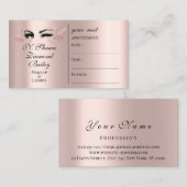 アポイントメントカードメイクアップアーティストラッズ眉 予約カード (正面/裏面)