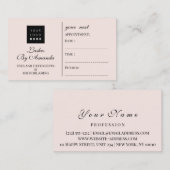 アポイントメントカードメイクアップアーティストロゴエステティカン 予約カード (正面/裏面)