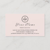 アポイントメントカードメイクアップアーティストロゴエステティカンQR 予約カード (裏面)