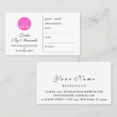 アポイントメントカードメイクアップアーティストロゴ白黒 予約カード (正面/裏面)