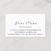 アポイントメントカードメイクアップアーティストロゴ白黒 予約カード (裏面)