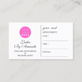 アポイントメントカードメイクアップアーティストロゴ白黒 予約カード