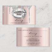 アポイントメントカードリップグリッタードリップスメイクアップグレー 予約カード (正面/裏面)