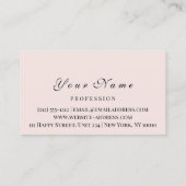 アポイントメントカードリフレクソロジーマッサージスパピンク 予約カード (裏面)