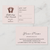 アポイントメントカードリフレクソロジーマッサージ癒しスパ 予約カード (正面/裏面)