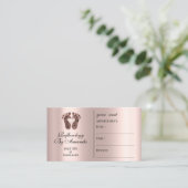 アポイントメントカードリフレクソロジーマッサージ癒しバラ 予約カード (スタンド正面)