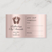 アポイントメントカードリフレクソロジーマッサージ癒しバラ 予約カード (正面)