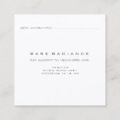 アポイントメントカードワックスバラまつ毛ロゴホワイト コーリングカード (裏面)