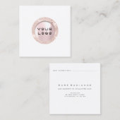 アポイントメントカードワックスバラまつ毛ロゴホワイト コーリングカード (正面/裏面)