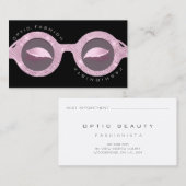 アポイントメントカード光バラグリッターブラックグラス コーリングカード (正面/裏面)