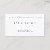 アポイントメントカード光バラグリッター赤面眼鏡 コーリングカード (裏面)